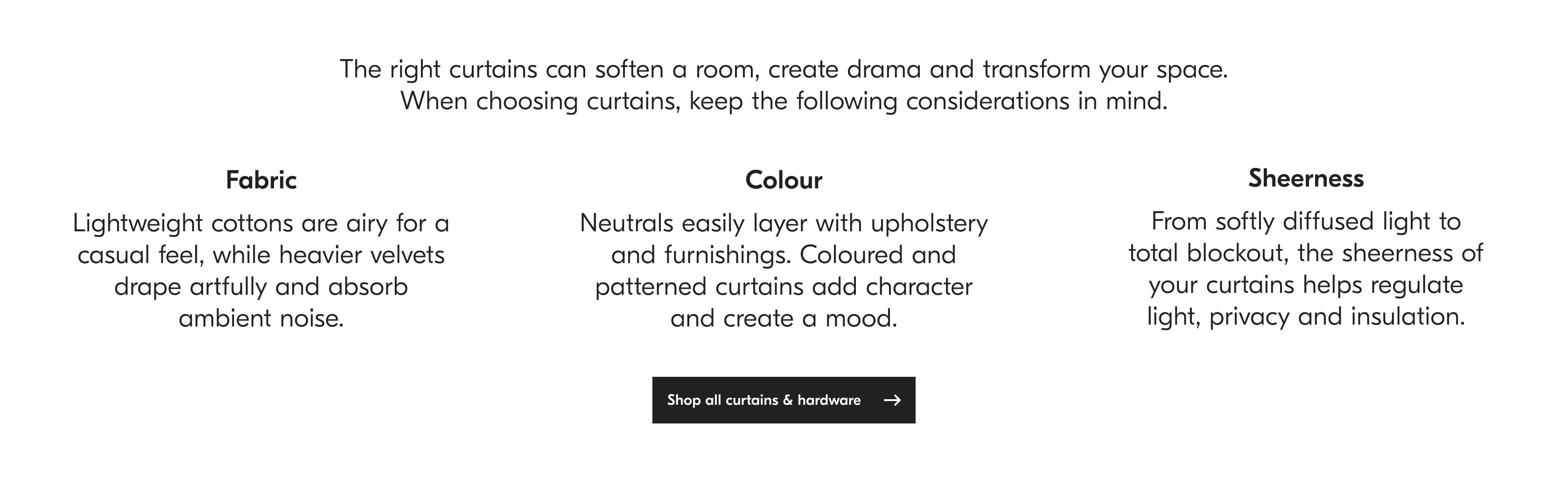 Shop all Curtains & Hardware